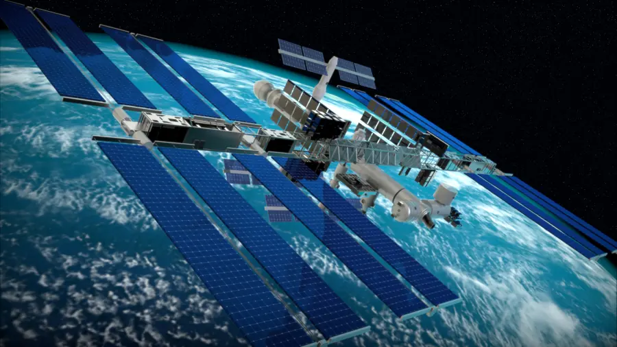 International Space Station above Earth