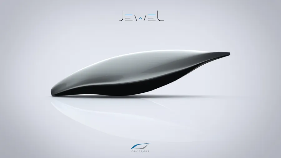 Jewel — sleek black product concept on white