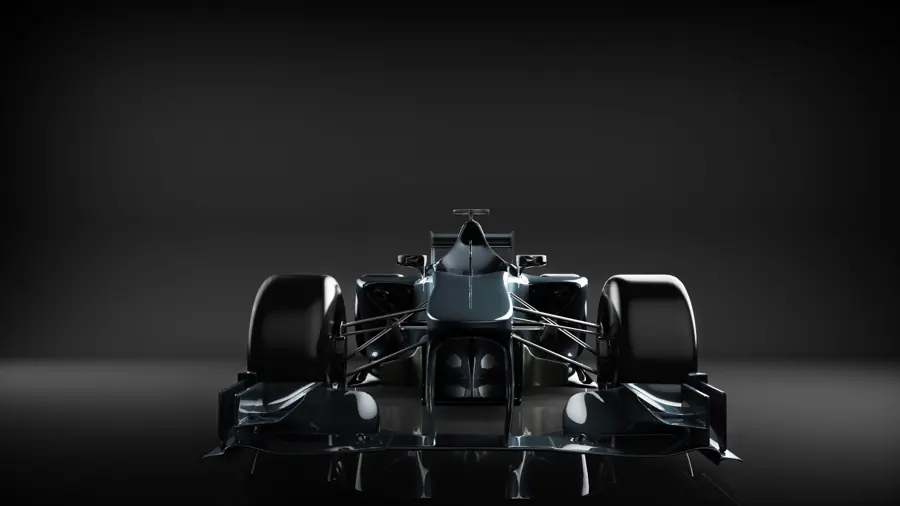 Formula 1 car seen from the front